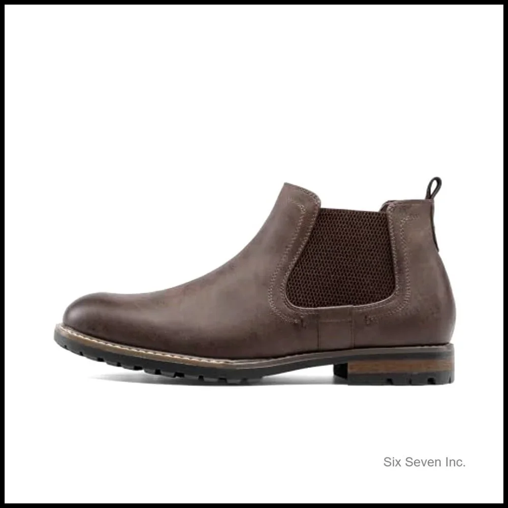 Men's Chelsea Boots Slip-On Classic Dress Ankle Boots Comfortable Casual Elegant